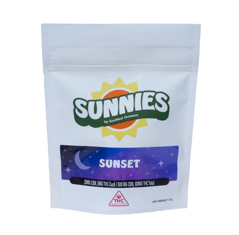 Photograph of product: SM Sunnies Sunset Grape 5mgTH-oui/25mgCBN $25