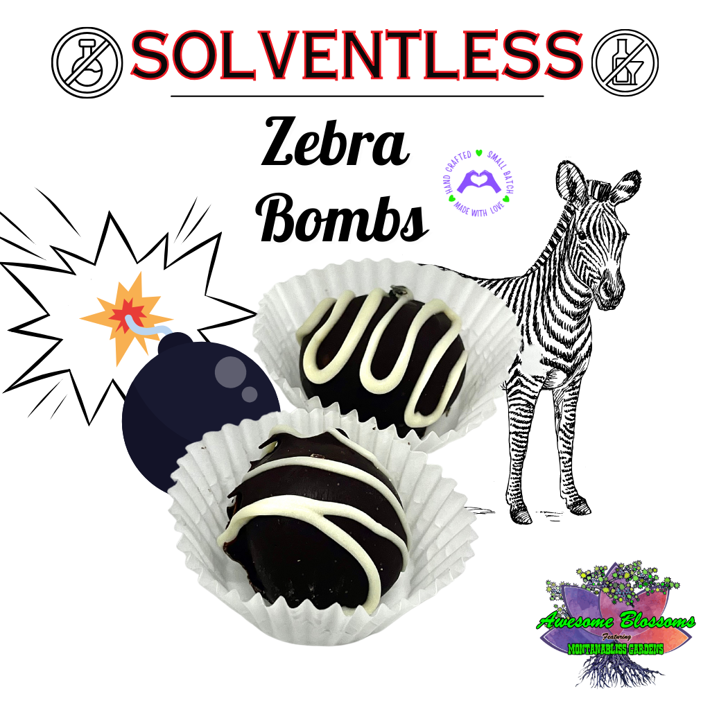 Photograph of product: Solventless Zebra Bombs