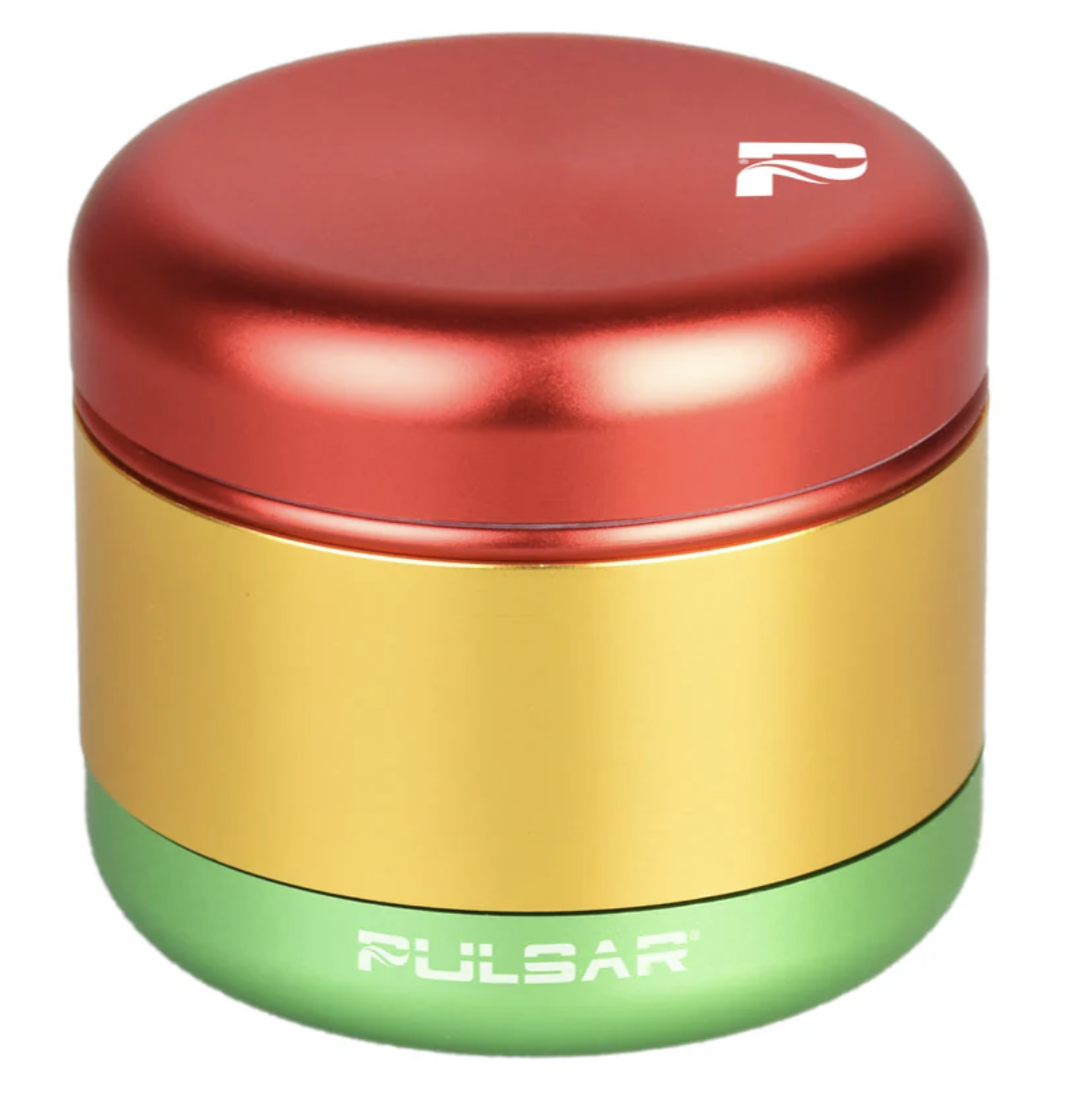 Photograph of product: Matte Grinder [Rasta] 4pc (2.25") ll Pulsar
