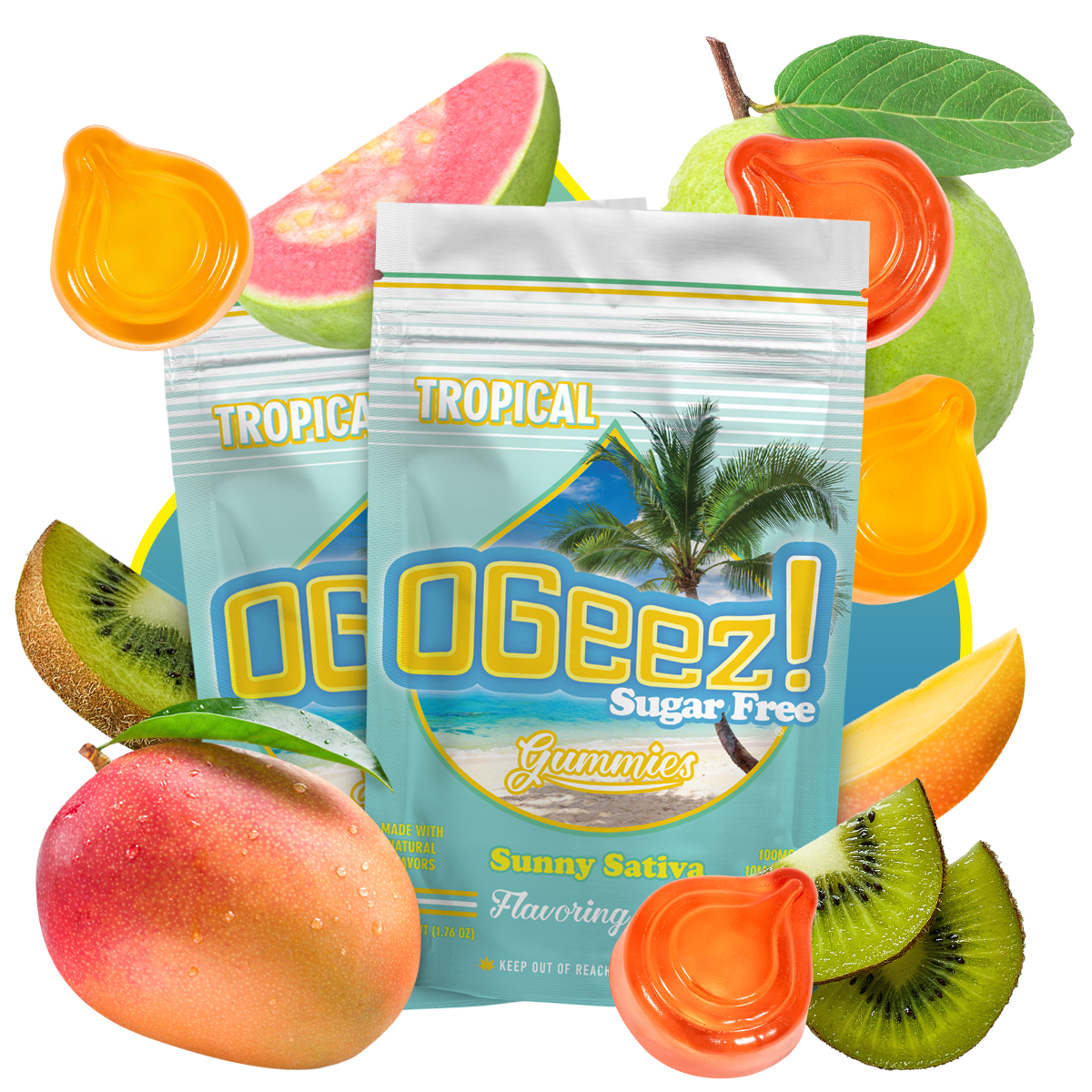 Photograph of product: Tropical Sugar Free Sativia-100mg