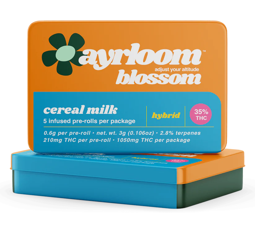 Photograph of Product: Ayrloom Cereal Milk Infused 5-Pack Blossom Prerolls 3g