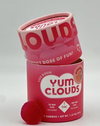 Photograph of product: Strawberry-Adventure 100mg Rosin Gummies