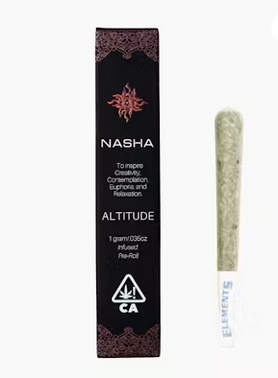 Photograph of product: [NASHA] INFUSED PREROLL - 1G - ALTITUDE - MOROCCAN PEACHES X PAPAYA BOMB (S)