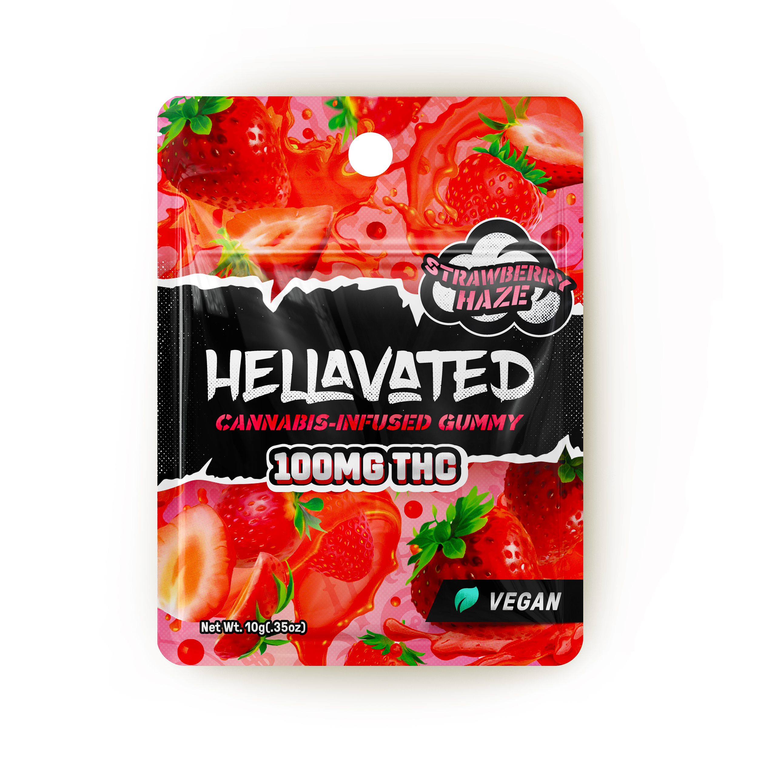 Photograph of product: HELLAVATED - EDIBLE GUMMY - 100MG - STRAWBERRY