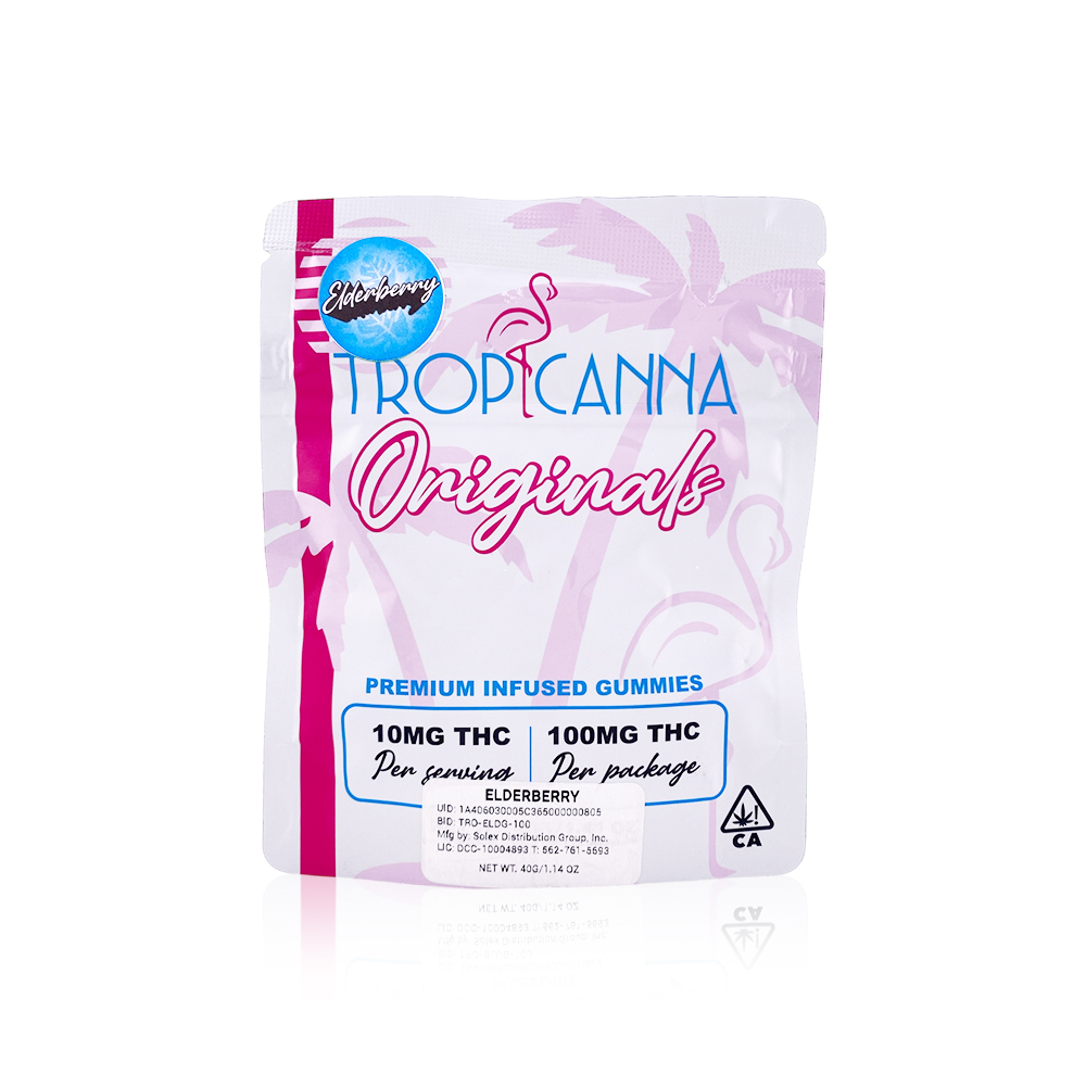 Photograph of product: TROPICANNA ORIGINALS - Edible - Elderberry - Gummies - 100MG