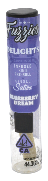 Photograph of product: Fuzzies Delights | Blueberry Dream | 1.5G Infused Preroll