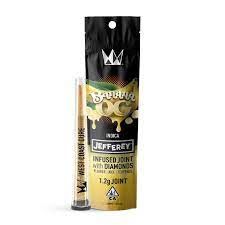Photograph of product: D. West Coast Cure -Jefferey- 1.2g Diamond Infused Pre Roll - Banana OG - 