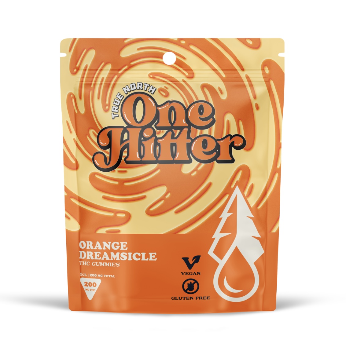 Photograph of product: AU True North: Orange Dreamsicle One Hitter 200mg Gummies