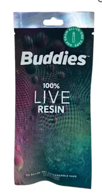 Photograph of product: Cartridge - 1g Buddies Live Resin - Grape Pie
