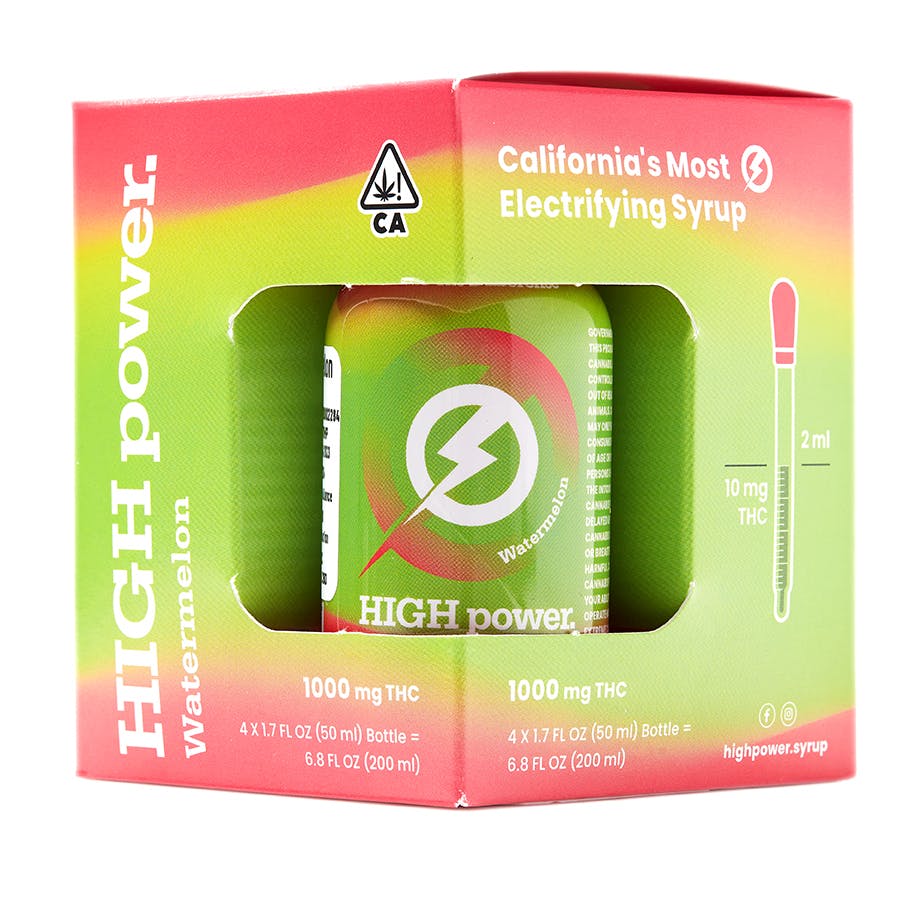 Photograph of product: HIGH Power Syrup - Watermelon 1000mg TH-oui (4 Pack)
