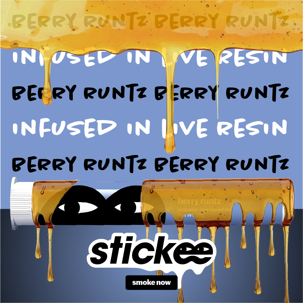 Photograph of product: STICKEE | Berry Runtz | 1.2g | Live Resin Infused Pre-Roll