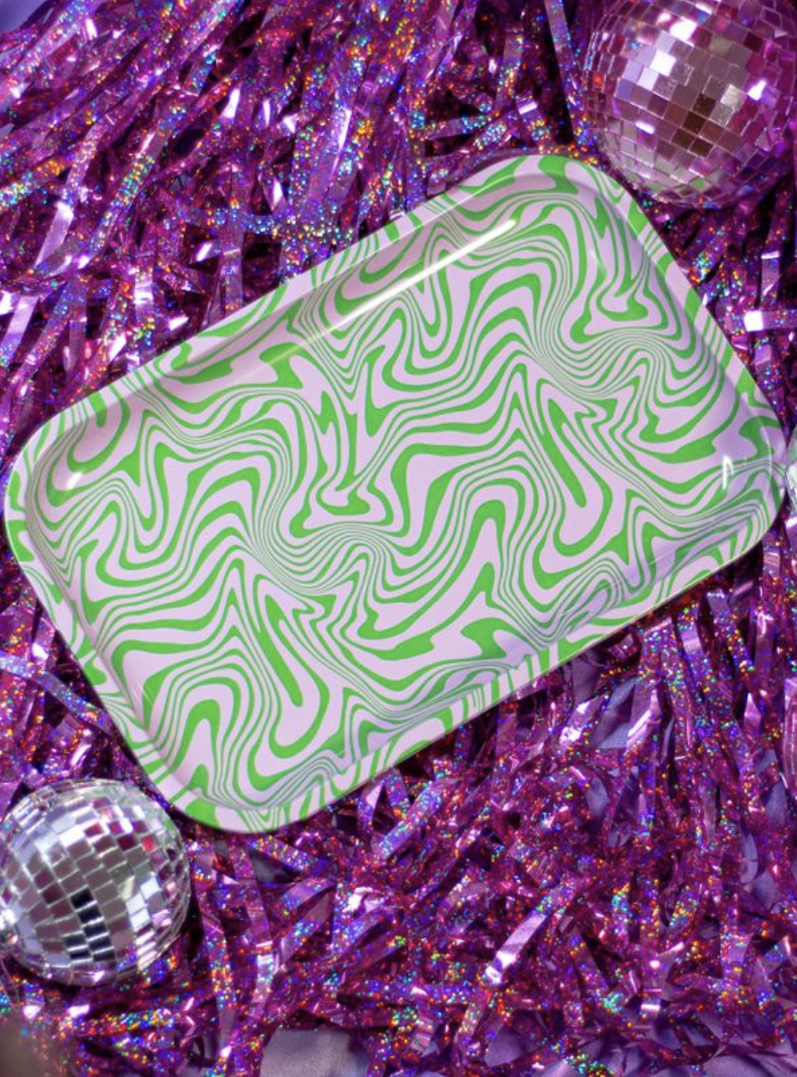 Photograph of product: Shop of Things | Psychedelic Swirl XL Rolling Tray