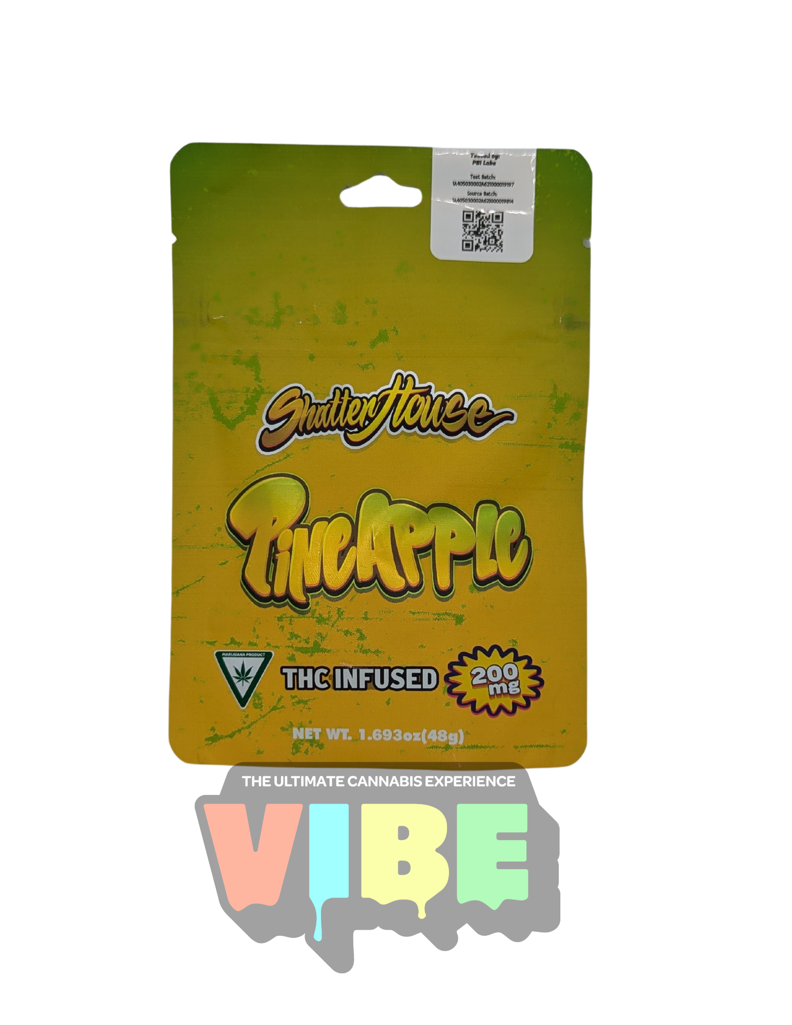 Photograph of product: Shatter House | Pineapple | 200mg Gummies | REC