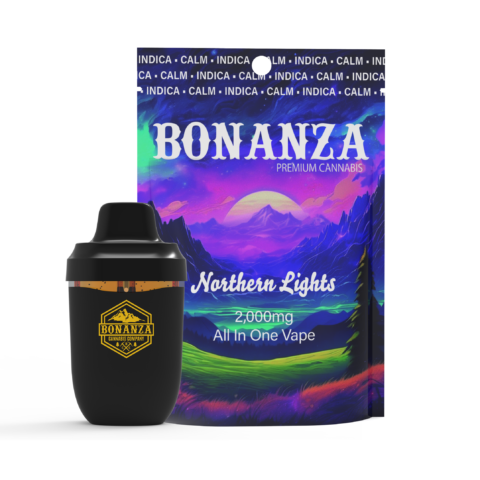 Photograph of product: Bonanza | Northern Lights | Disposable Vape | 2g