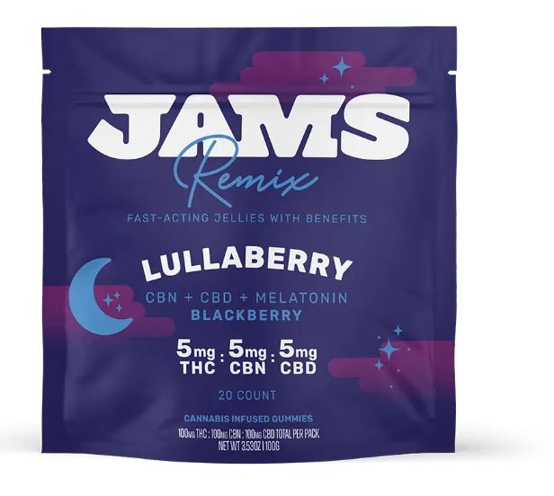 Photograph of product: JAMS Remix Lullaberry Fast Acting 2:1:1 20ct