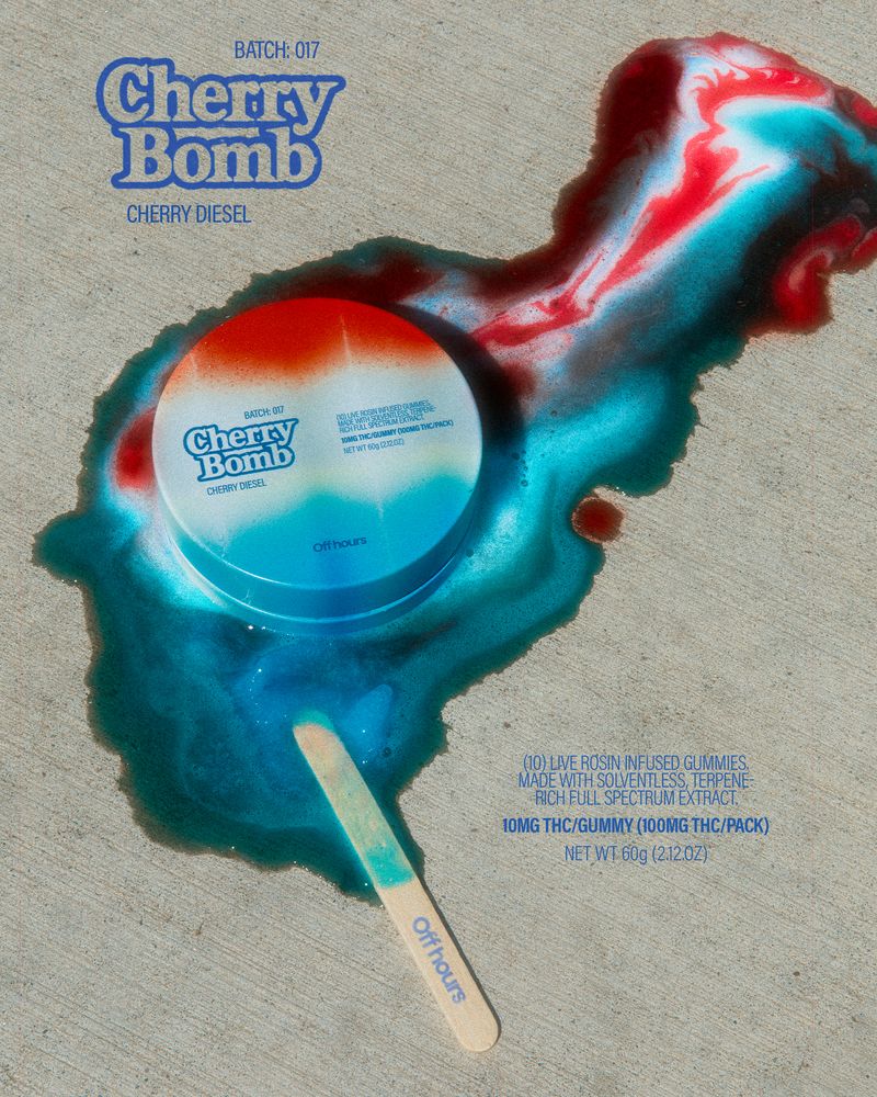 Photograph of product: Cherry Bomb Rosin Gummies - 10pk