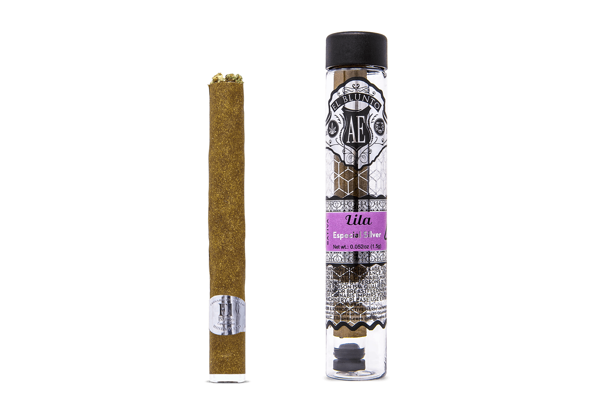 Photograph of product: El Blunto Especial Silver Oui'd Cigar 1.5g - Lila (S)