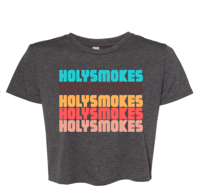 Photograph of product: Holy Smokes Gray Crop Top - XL