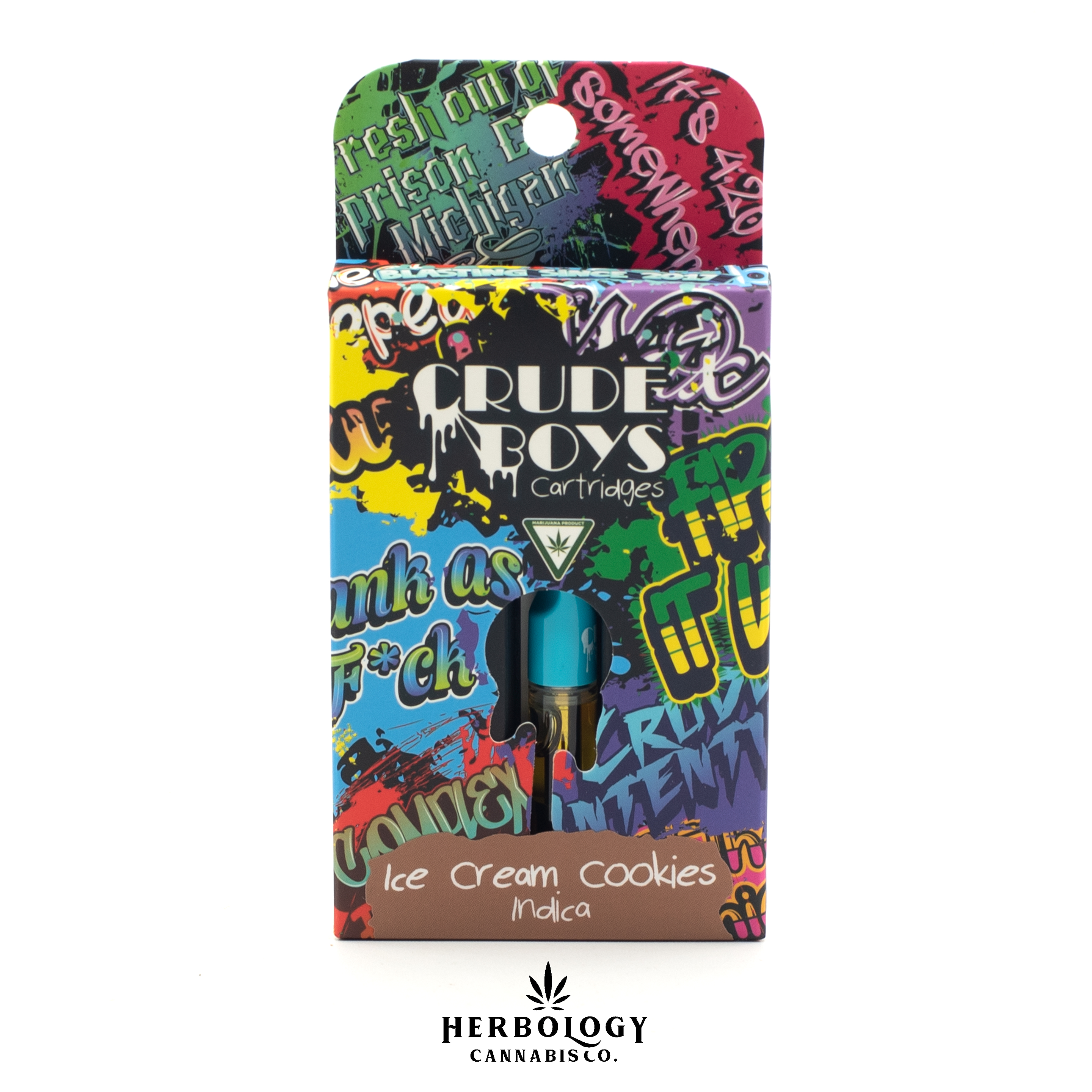 Photograph of product: Crude Boys | Distillate 510 Cart | Ice Cream Cookies | 1g