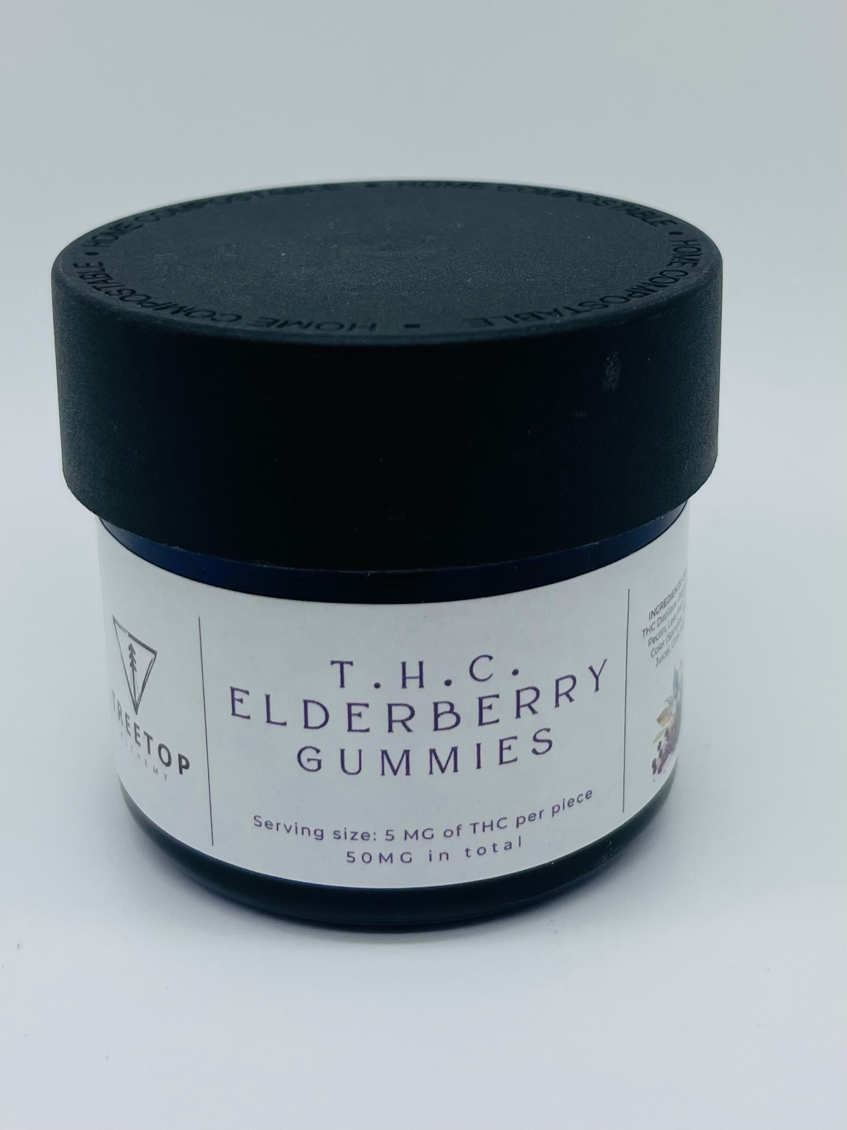 Photograph of Product: Treetop Alchemy | Elderberry Gummies | Edibles | 5 mg x 10