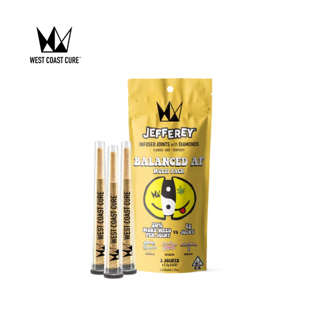 Photograph of product: BALANCED AF 1.2G JEFFEREY INFUSED 3 PACK - BLUE DREAM CEREAL MILK WATERMELON Z