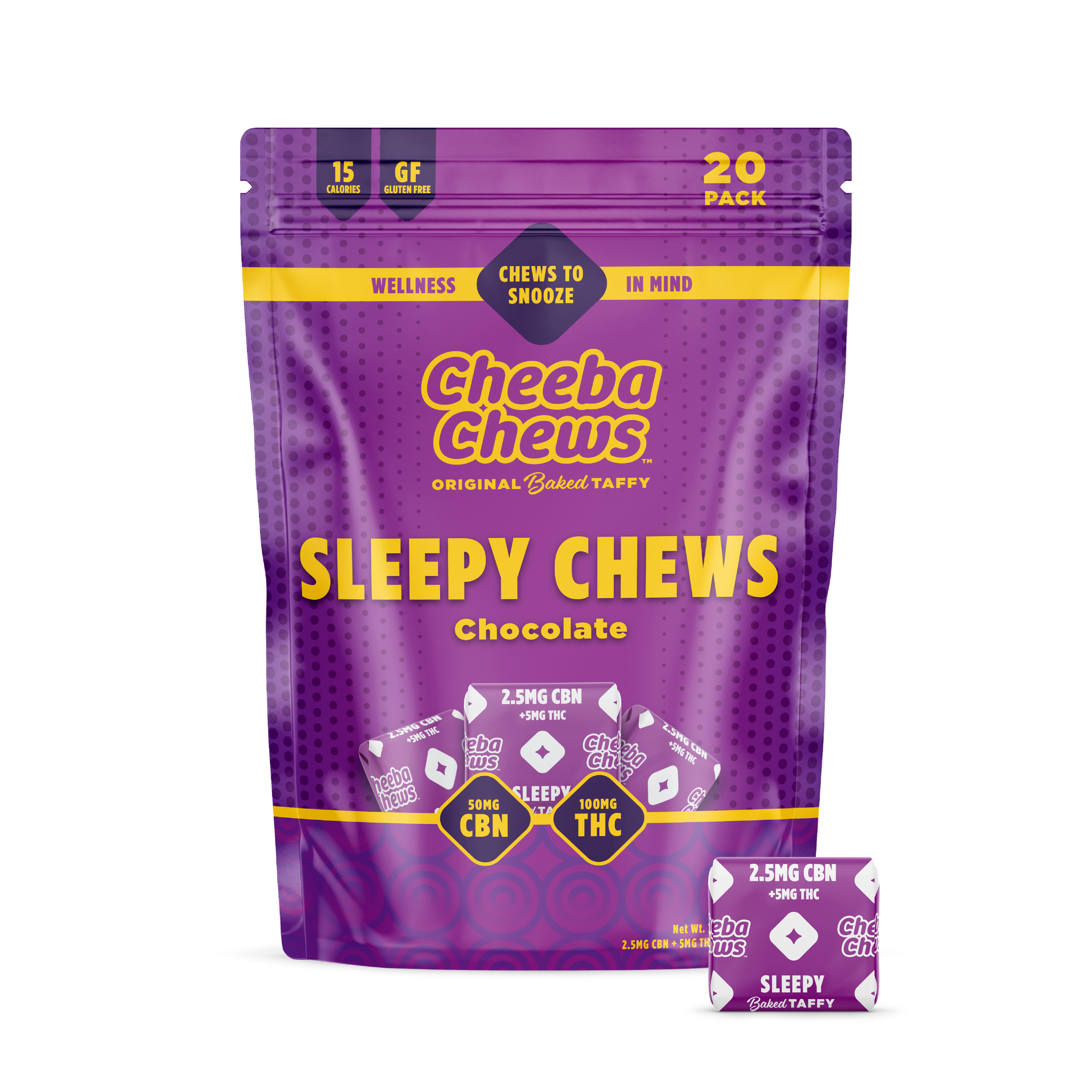Photograph of product: Cheeba Chews - Sleepy Time 2:1 TH-oui/CBN/Melatonin