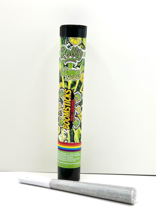 Photograph of product: BOOMSTICKS | LIME SORBET - INFUSED PRE ROLLS HYBRID