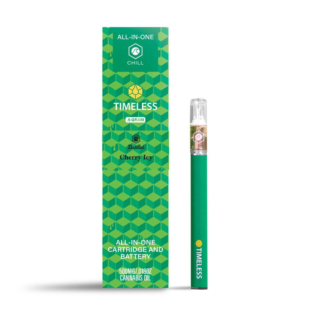 Photograph of product: TIMELESS 0.5G ALL-IN-ONE CHERRY ICY CARTRIDGE