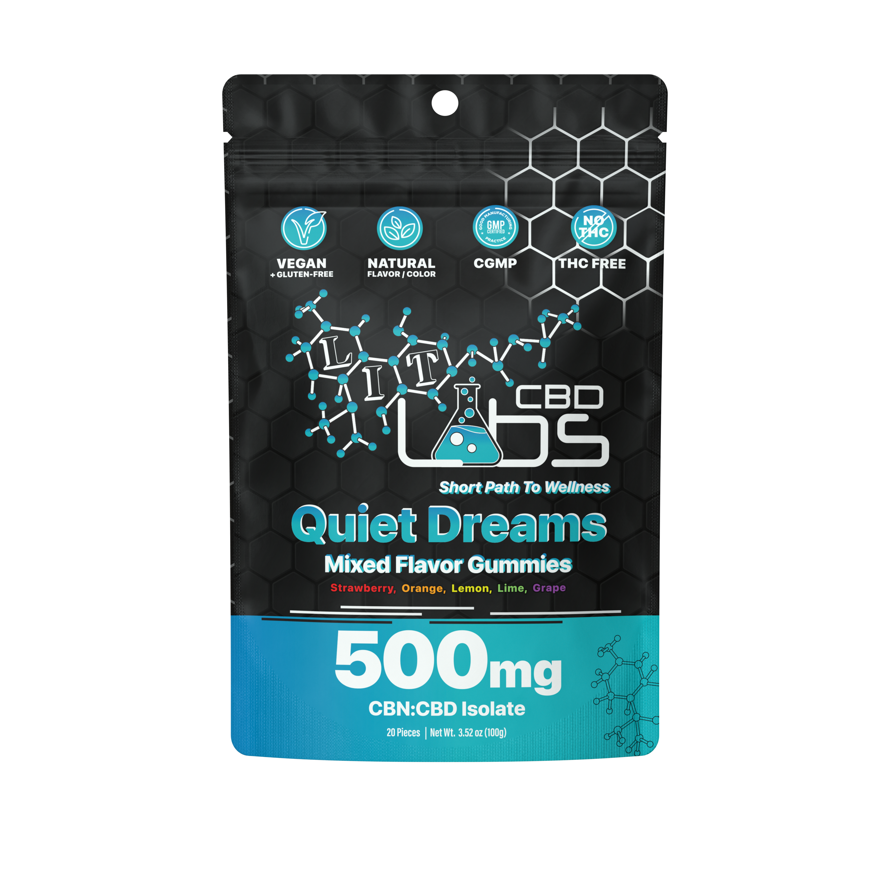 Photograph of product: Lit Labs CBN:CBD Quiet Dreams Full-Spectrum Gummies