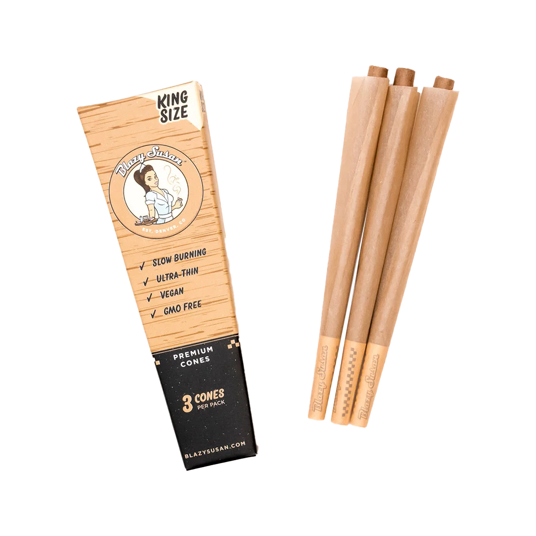 Photograph of product: Unbleached Pre-Rolled Cones | 3/pk | King Size Slim