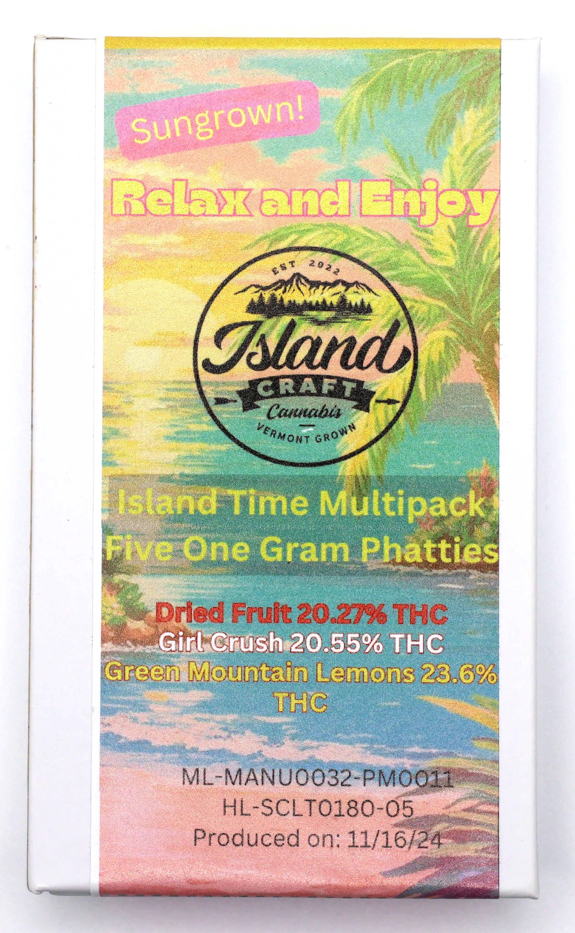 Photograph of product: Island Craft Oui'd | Island Time Multi Pack | x5 1g Pre Rolls