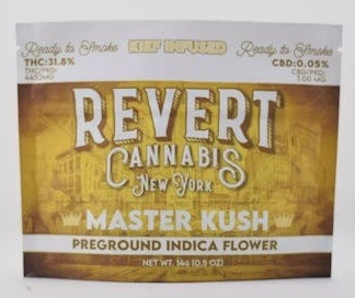 Photograph of Product: Master Kush Kief Infused Ground Flower | Indica | Revert - 14g