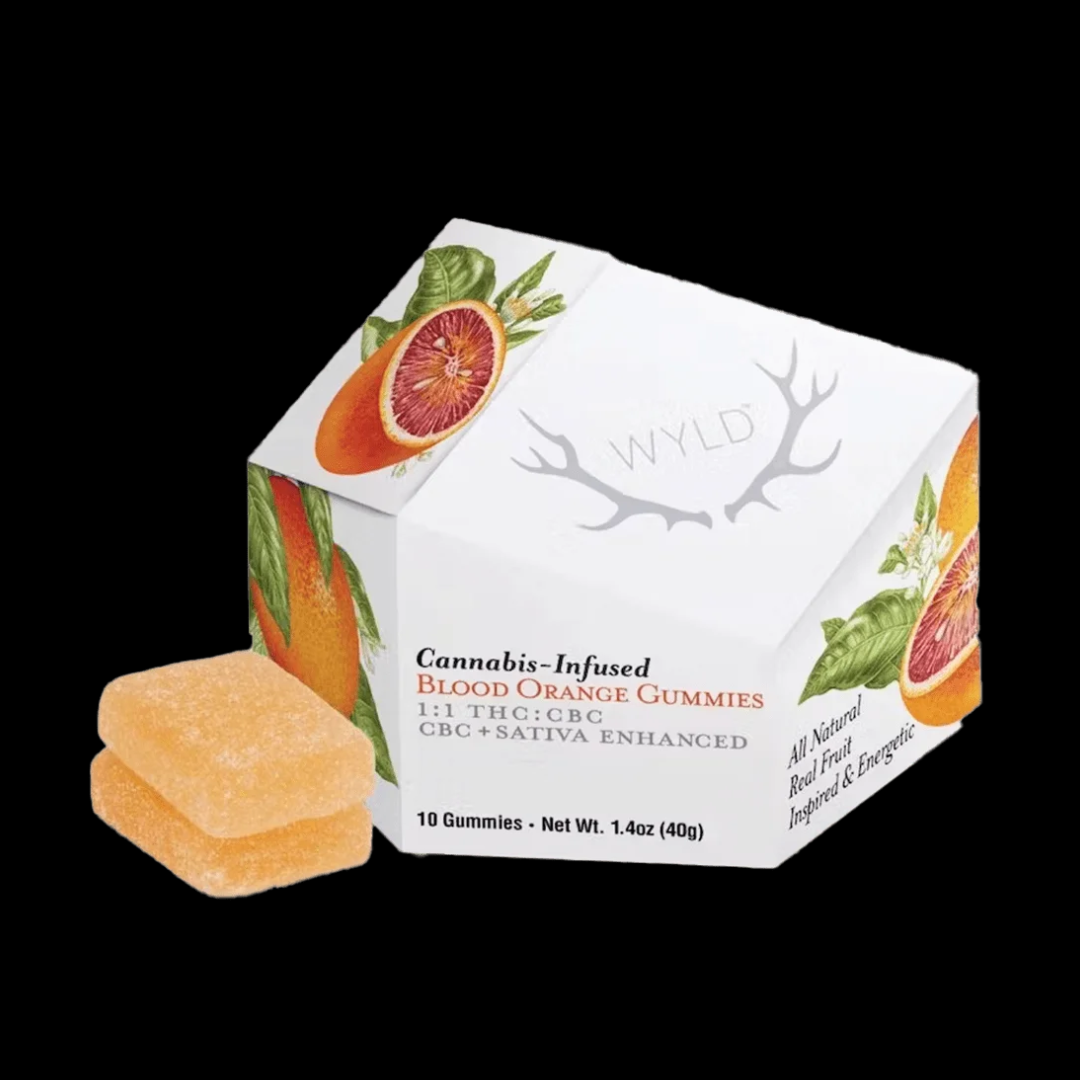 Photograph of product: 1:1 Blood Orange Gummies 100mg Edible WYLD
