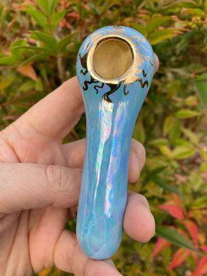 Photograph of product: Ancient Creations Baby Blue Spoon Hand Pipe