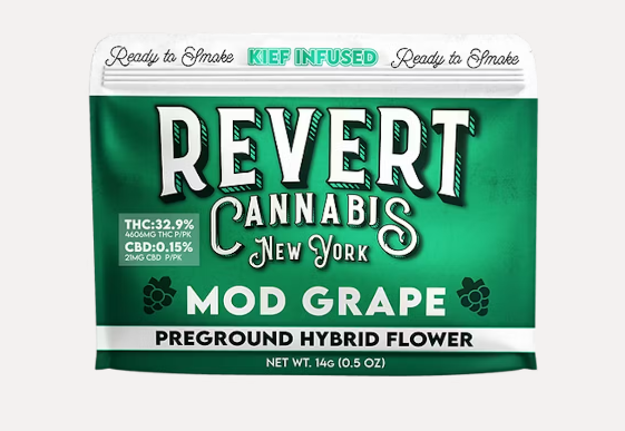 Photograph of product: MOD Grape - - Kief-Infused Ground Flower - Revert Oui'd - 14g