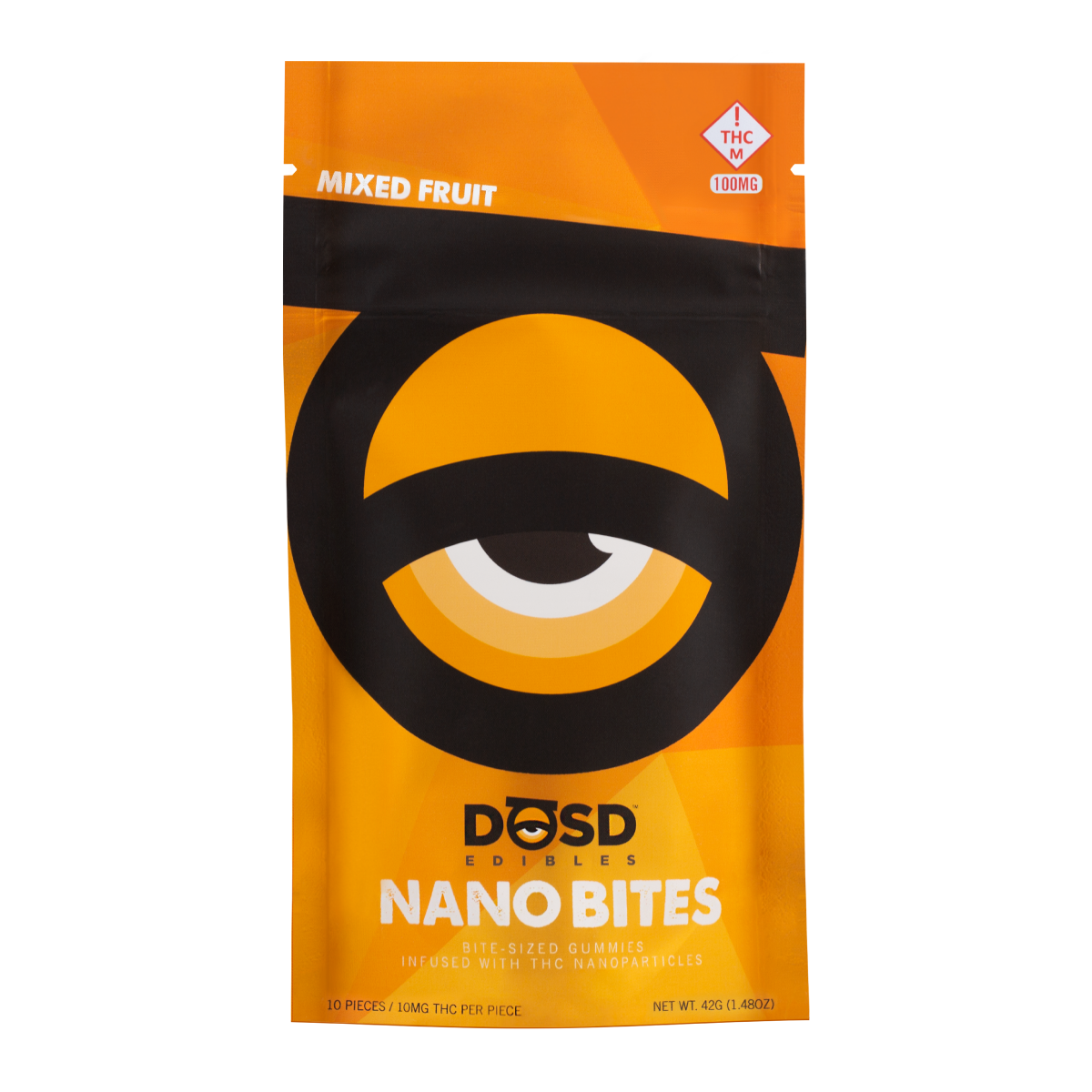 Photograph of product: DOSD - NANO BITES - GUMMIES - 100MG - 10PK - MIXED FRUIT