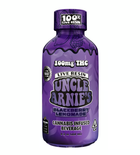 Photograph of product: Uncle Arnie's Live Resin 100mg Blackberry Lemonade