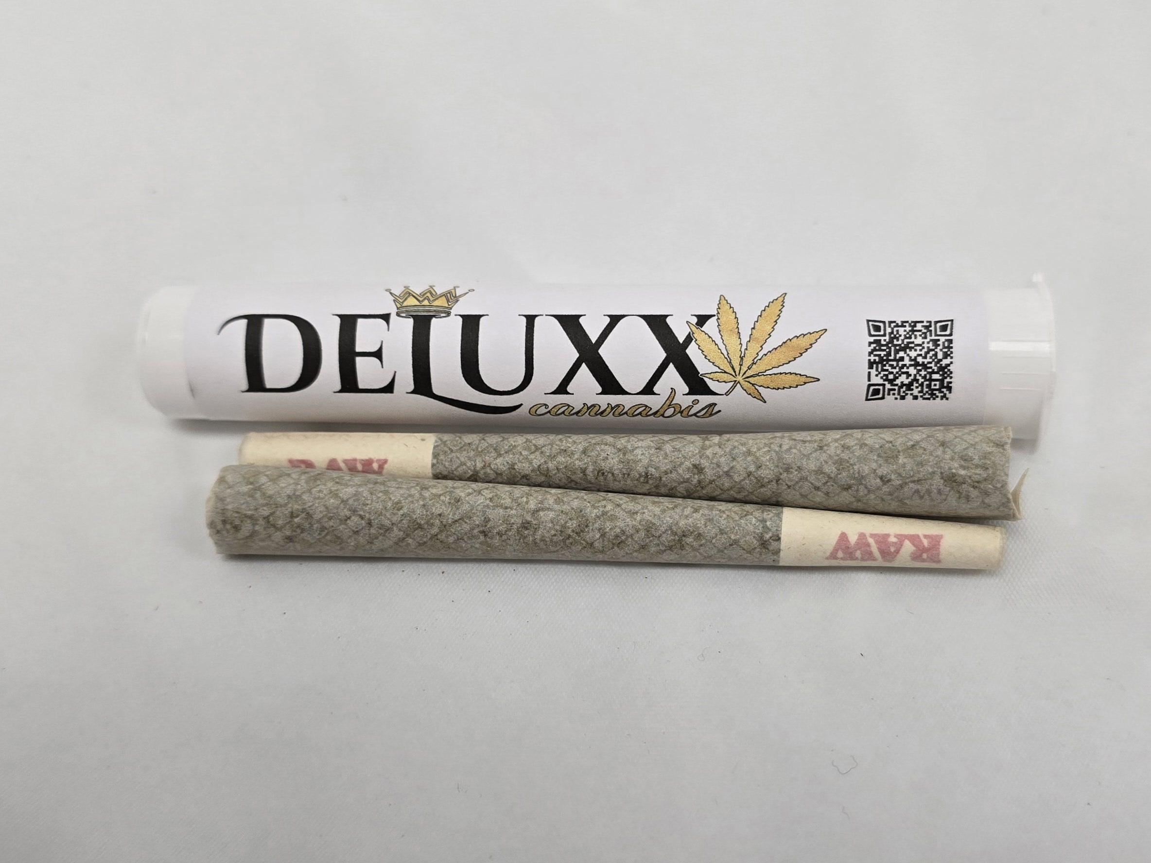 Photograph of product: Deluxx Oui'd - 1g Preroll 2pk - Falcon Frenzy Oui'd-Dominant
