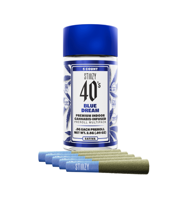 Photograph of product: BLUE DREAM .5G  INFUSED PREROLL 5 PACK