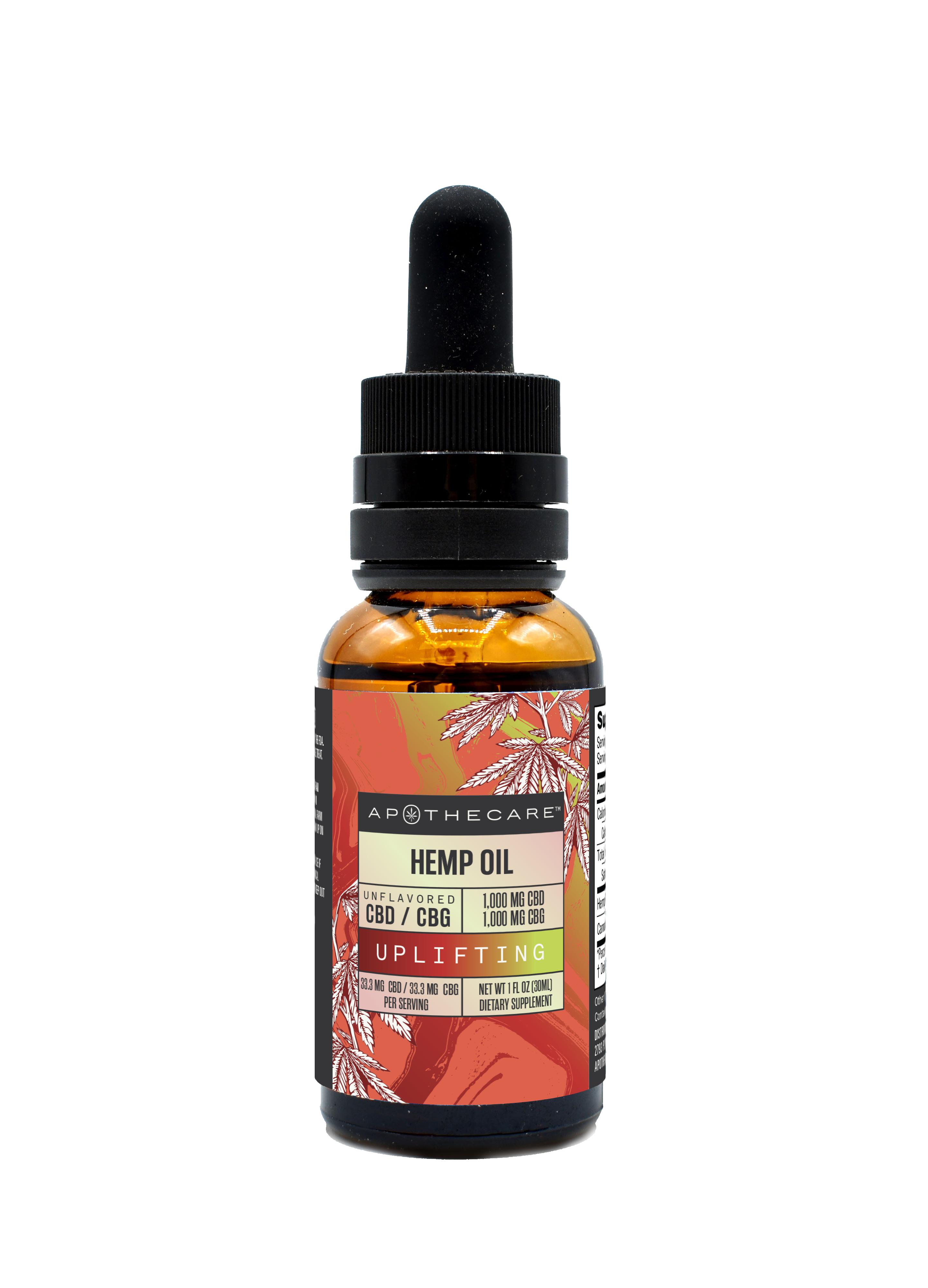 Photograph of product: Apothecare | Hemp Oil | unflavored | uplifting | 33.3mg  CBD/ 33.3 mg CBG