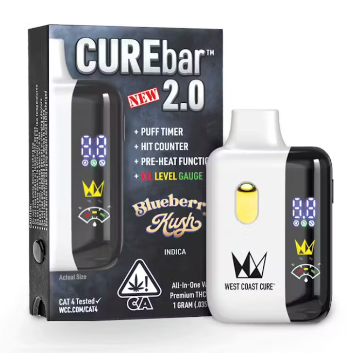 Photograph of product: BLUEBERRY KUSH CUREBAR 2.0