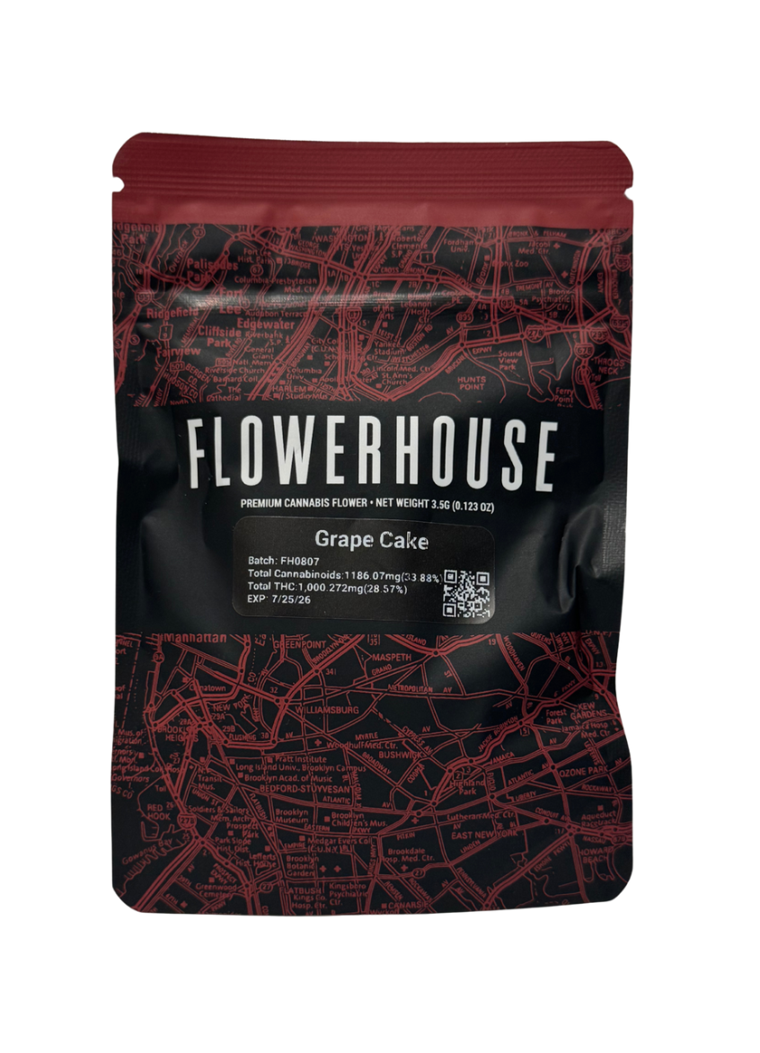 Photograph of product: FlowerHouse | Grape Cake | Flower | Oui'd - 3.5g