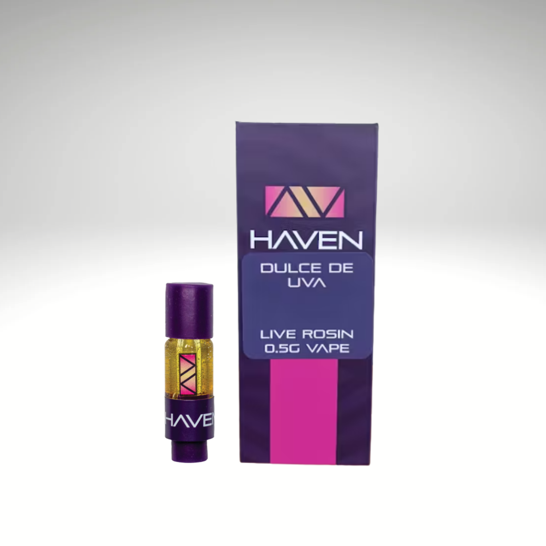 Photograph of product: Dulce De Uva Live Rosin Vape Cartridge 0.5g