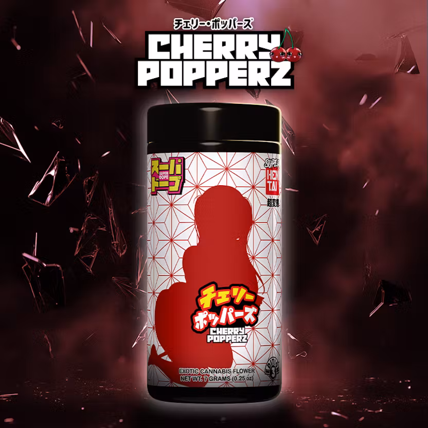 Photograph of product: Fear of Boof x Super Dope - Pre-Pack Flower - (7g) - **CHERRY POPPERZ**