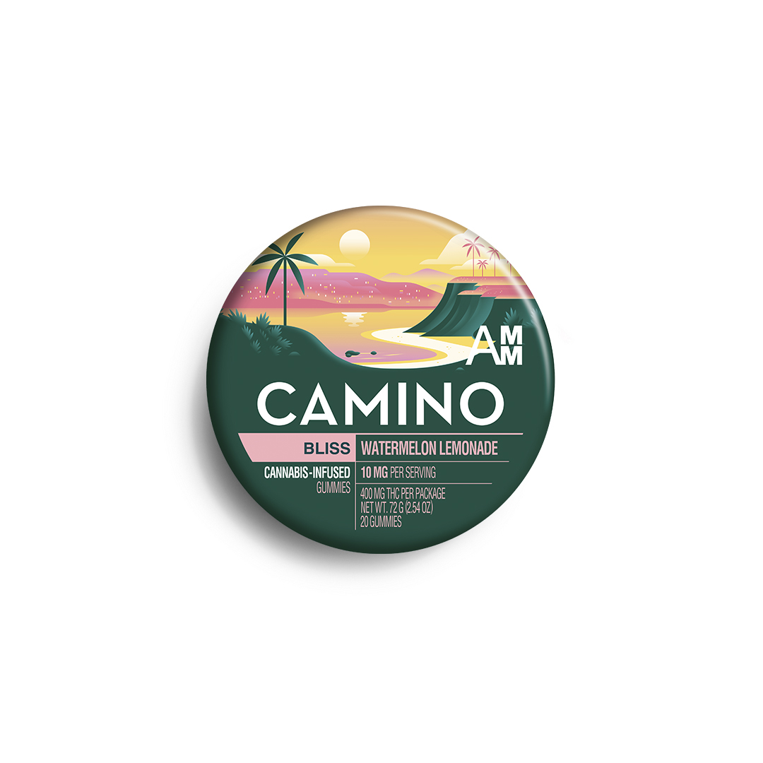 Photograph of product: KIVA - Edible - Gummies - Camino Watermelon Lemonade (Bliss) - Oui'd - 400mg