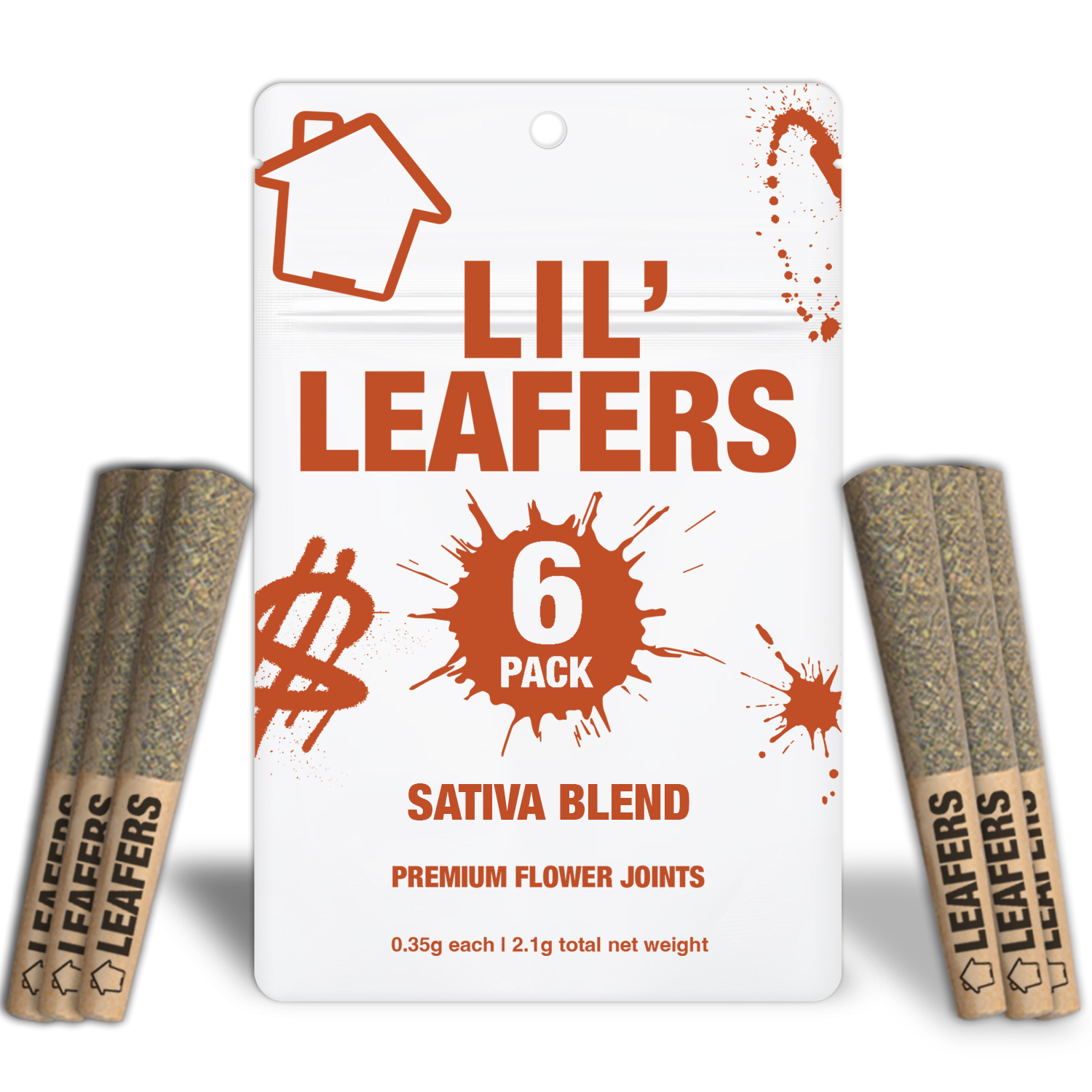 Photograph of product: Leafers Lil' Leafers Preroll .35g 6pk Oui'd Blend