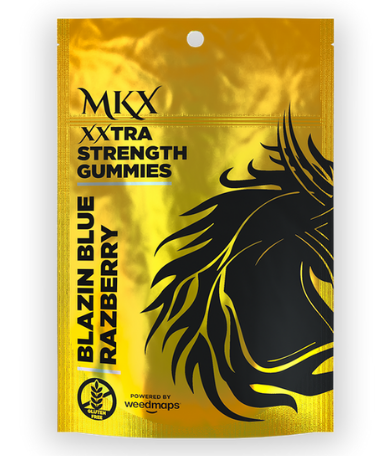 Photograph of product: MKX Blazin Blue Razberry Gummies 200mg Rec