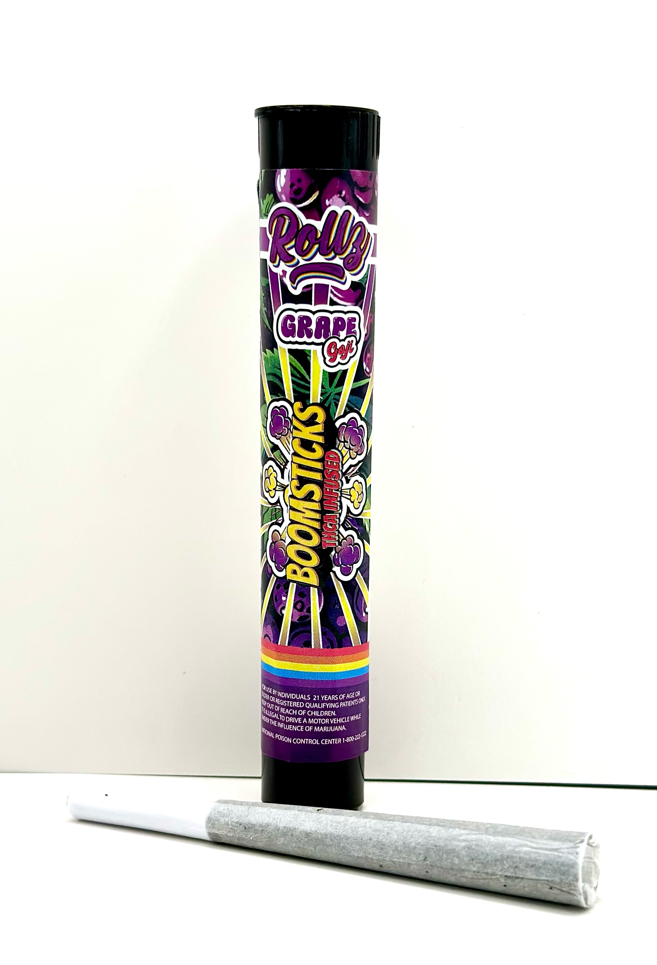 Photograph of product: Boomsticks | Grape Goji TH-ouiA Infused Pre-Roll