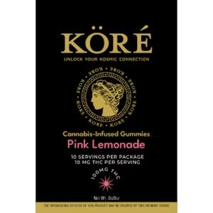 Photograph of product: Kore Pink Lemonade Gummies - 100mg