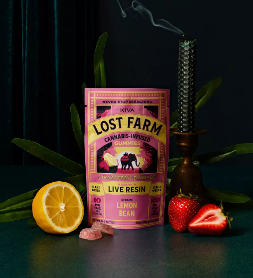 Photograph of product: Strawberry Lemonade (Lemon Bean) | 10mg | 10pk Live Resin Gummies | Lost Farm
